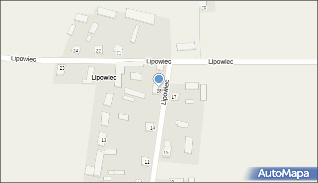 Lipowiec, Lipowiec, 18, mapa Lipowiec