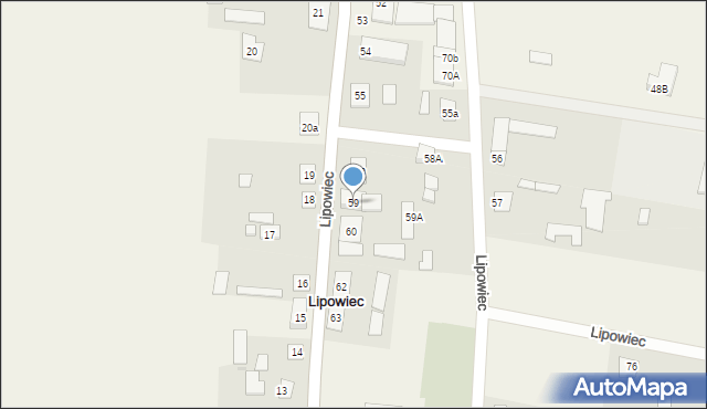 Lipowiec, Lipowiec, 59, mapa Lipowiec