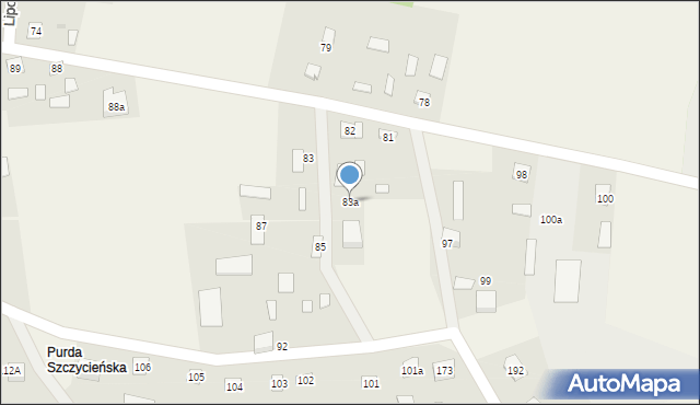 Lipowiec, Lipowiec, 83a, mapa Lipowiec