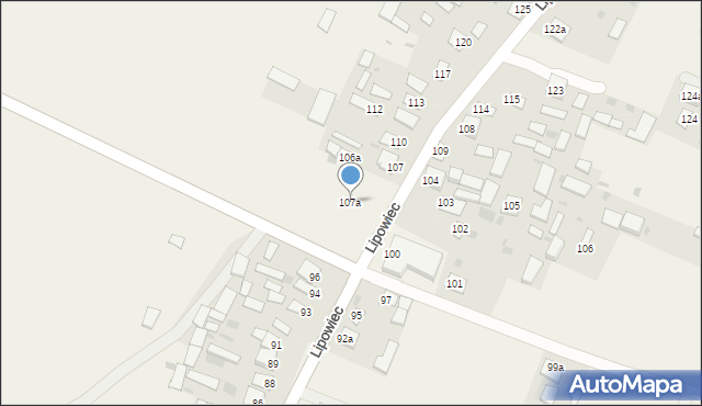 Lipowiec, Lipowiec, 107a, mapa Lipowiec