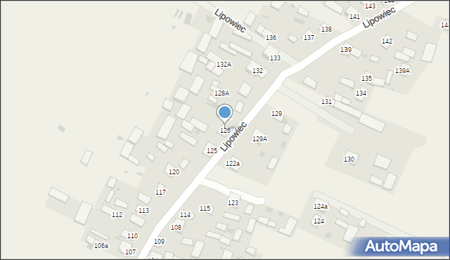 Lipowiec, Lipowiec, 126, mapa Lipowiec