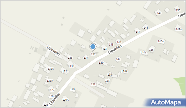 Lipowiec, Lipowiec, 138, mapa Lipowiec