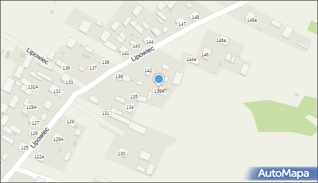 Lipowiec, Lipowiec, 139A, mapa Lipowiec