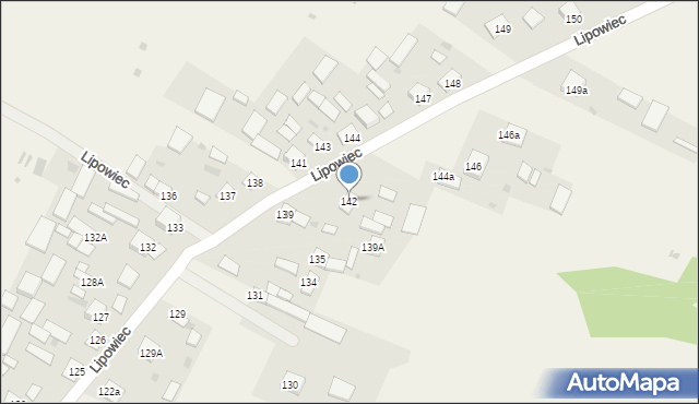 Lipowiec, Lipowiec, 142, mapa Lipowiec