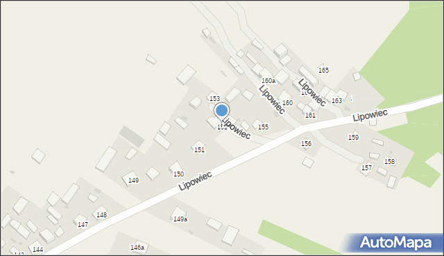 Lipowiec, Lipowiec, 152, mapa Lipowiec