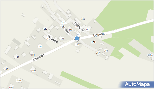 Lipowiec, Lipowiec, 156, mapa Lipowiec