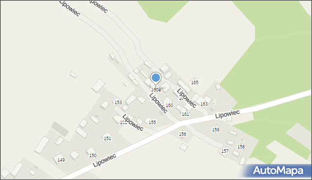 Lipowiec, Lipowiec, 160a, mapa Lipowiec