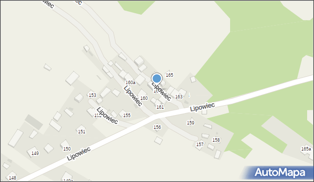 Lipowiec, Lipowiec, 162, mapa Lipowiec