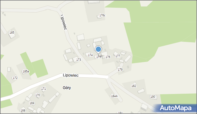 Lipowiec, Lipowiec, 175, mapa Lipowiec