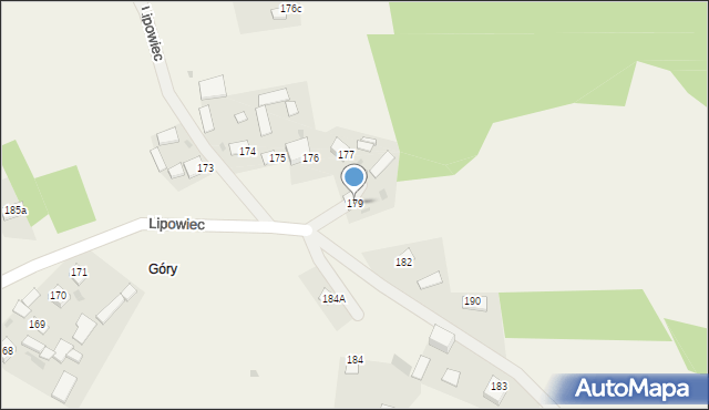 Lipowiec, Lipowiec, 179, mapa Lipowiec