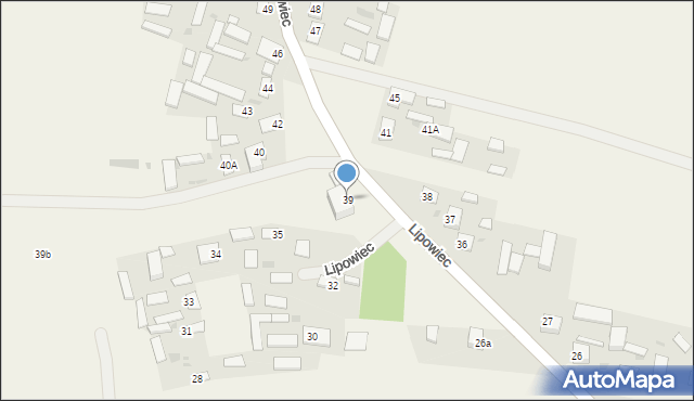 Lipowiec, Lipowiec, 39, mapa Lipowiec