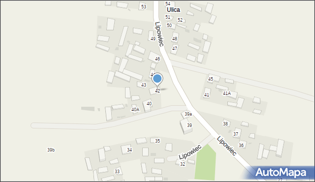 Lipowiec, Lipowiec, 42, mapa Lipowiec
