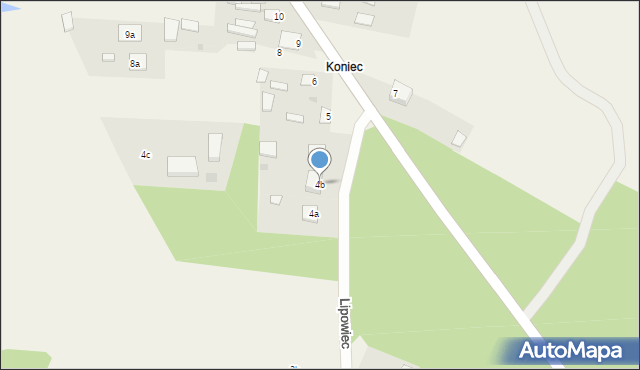 Lipowiec, Lipowiec, 4b, mapa Lipowiec
