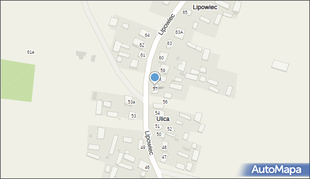 Lipowiec, Lipowiec, 57, mapa Lipowiec