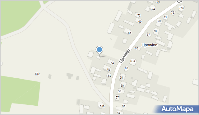 Lipowiec, Lipowiec, 64a, mapa Lipowiec