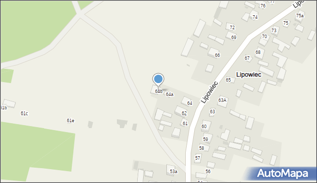 Lipowiec, Lipowiec, 64b, mapa Lipowiec