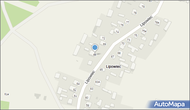 Lipowiec, Lipowiec, 66, mapa Lipowiec