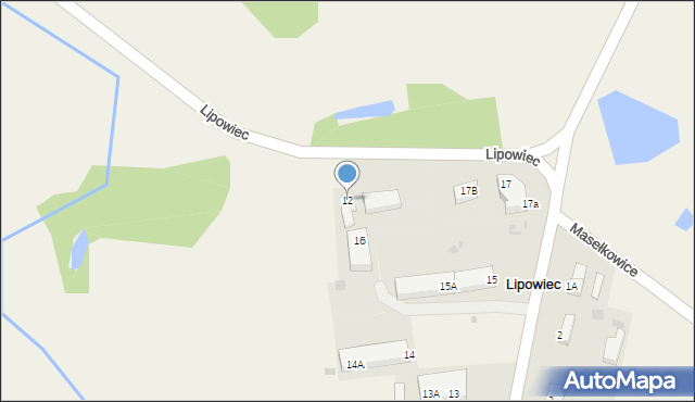 Lipowiec, Lipowiec, 12, mapa Lipowiec