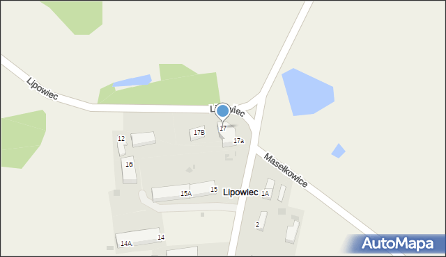 Lipowiec, Lipowiec, 17, mapa Lipowiec