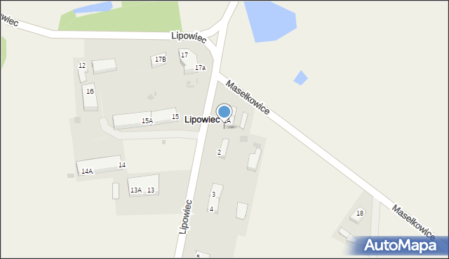 Lipowiec, Lipowiec, 1B, mapa Lipowiec