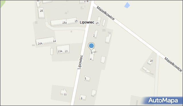 Lipowiec, Lipowiec, 3, mapa Lipowiec