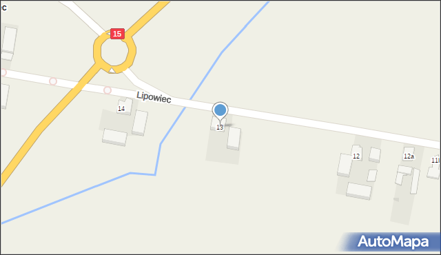 Lipowiec, Lipowiec, 13, mapa Lipowiec