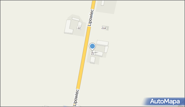 Lipowiec, Lipowiec, 21, mapa Lipowiec