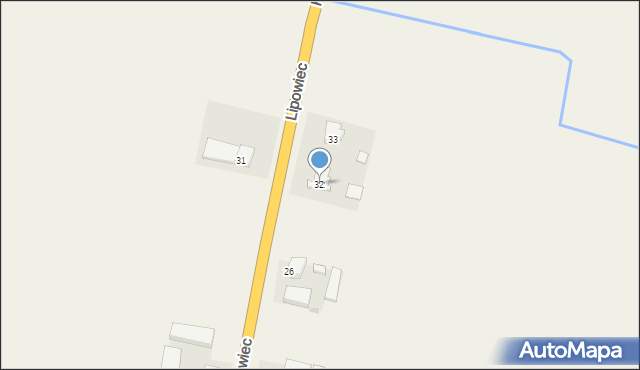 Lipowiec, Lipowiec, 32, mapa Lipowiec