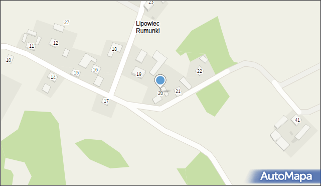 Lipowiec, Lipowiec, 20, mapa Lipowiec