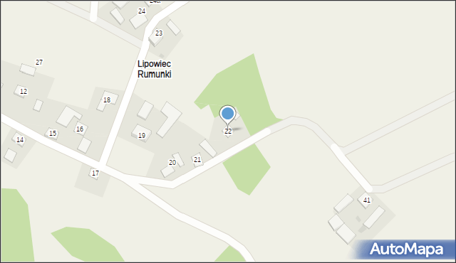 Lipowiec, Lipowiec, 22, mapa Lipowiec