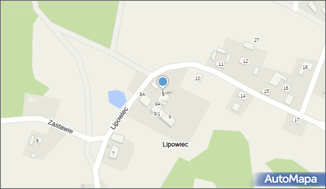 Lipowiec, Lipowiec, 8, mapa Lipowiec