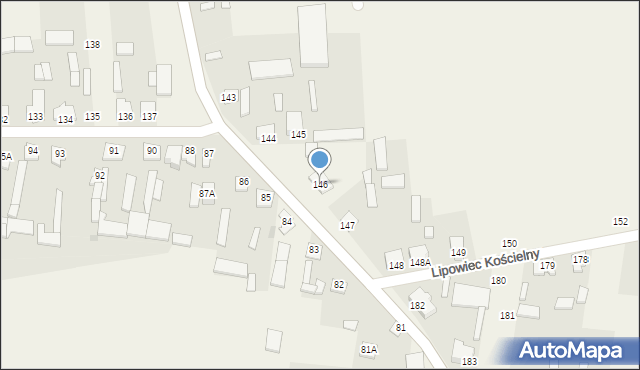 Lipowiec Kościelny, Lipowiec Kościelny, 146, mapa Lipowiec Kościelny