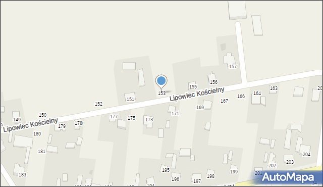 Lipowiec Kościelny, Lipowiec Kościelny, 153, mapa Lipowiec Kościelny