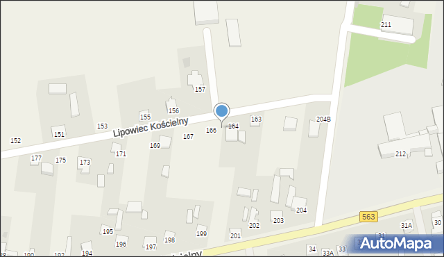 Lipowiec Kościelny, Lipowiec Kościelny, 165, mapa Lipowiec Kościelny