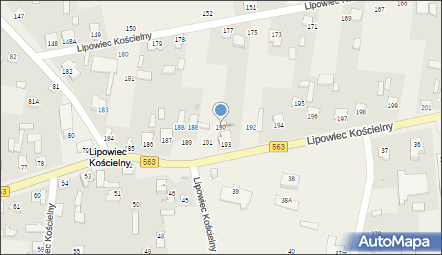 Lipowiec Kościelny, Lipowiec Kościelny, 190, mapa Lipowiec Kościelny