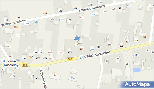 Lipowiec Kościelny, Lipowiec Kościelny, 195, mapa Lipowiec Kościelny