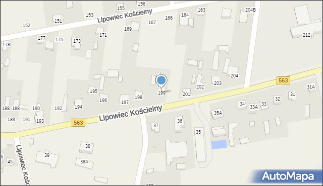 Lipowiec Kościelny, Lipowiec Kościelny, 199, mapa Lipowiec Kościelny