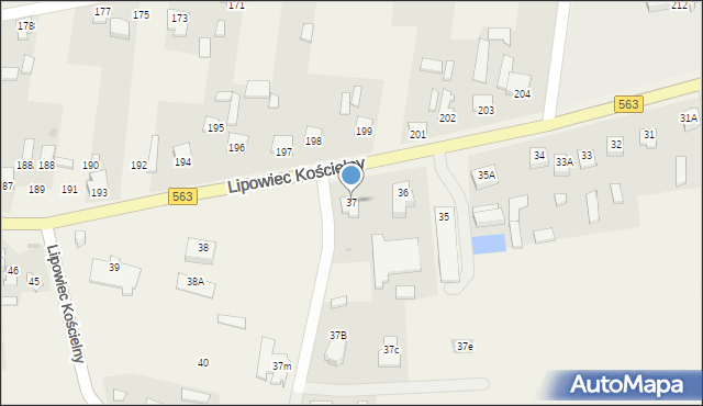 Lipowiec Kościelny, Lipowiec Kościelny, 37, mapa Lipowiec Kościelny