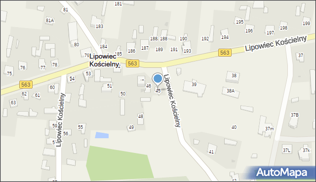 Lipowiec Kościelny, Lipowiec Kościelny, 45, mapa Lipowiec Kościelny