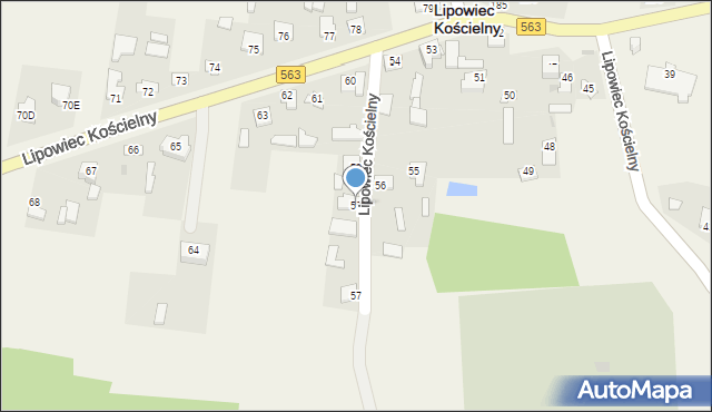 Lipowiec Kościelny, Lipowiec Kościelny, 58, mapa Lipowiec Kościelny