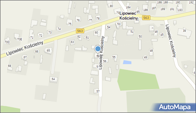 Lipowiec Kościelny, Lipowiec Kościelny, 59, mapa Lipowiec Kościelny