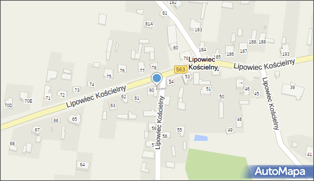 Lipowiec Kościelny, Lipowiec Kościelny, 60A, mapa Lipowiec Kościelny