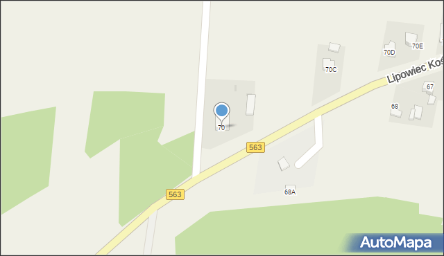 Lipowiec Kościelny, Lipowiec Kościelny, 70, mapa Lipowiec Kościelny