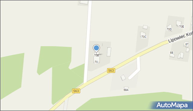 Lipowiec Kościelny, Lipowiec Kościelny, 70B, mapa Lipowiec Kościelny
