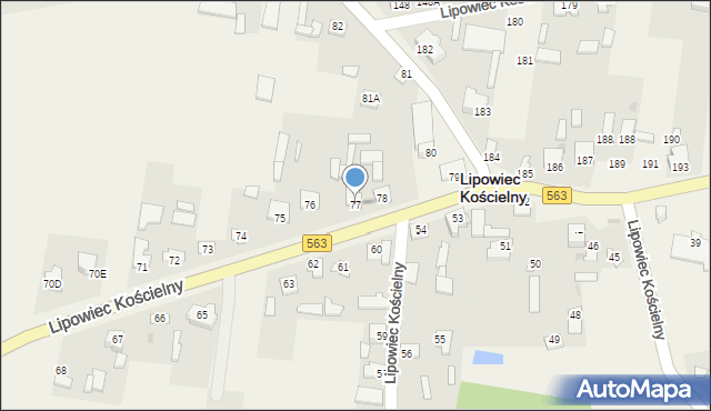 Lipowiec Kościelny, Lipowiec Kościelny, 77, mapa Lipowiec Kościelny