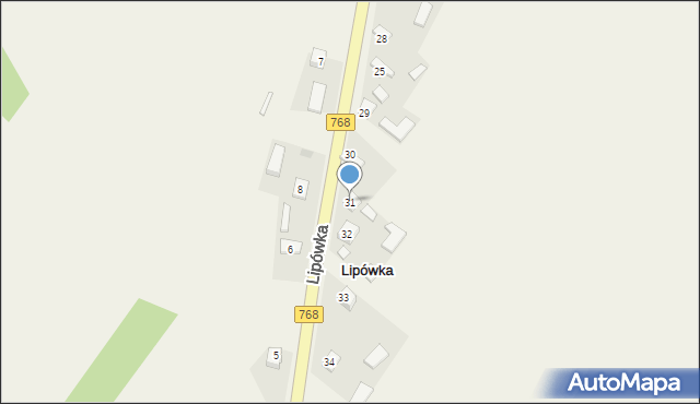 Lipówka, Lipówka, 31, mapa Lipówka