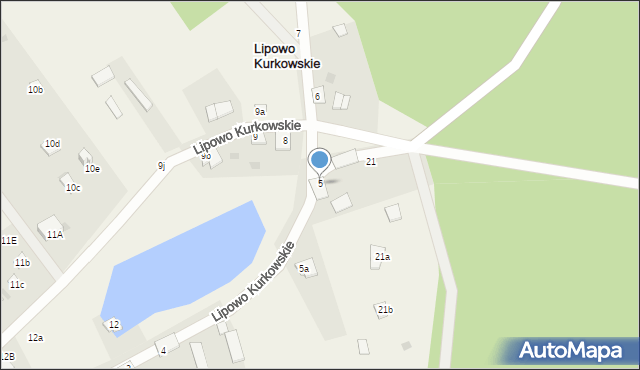 Lipowo Kurkowskie, Lipowo Kurkowskie, 5, mapa Lipowo Kurkowskie