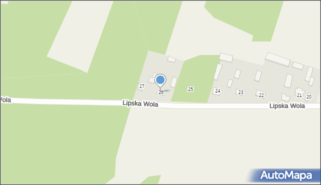 Lipska Wola, Lipska Wola, 26, mapa Lipska Wola