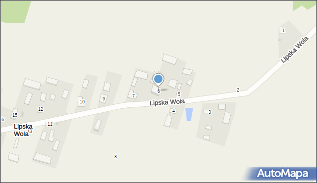 Lipska Wola, Lipska Wola, 6, mapa Lipska Wola