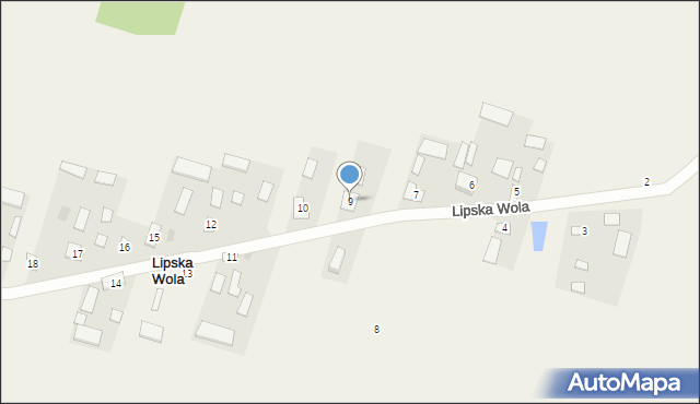 Lipska Wola, Lipska Wola, 9, mapa Lipska Wola